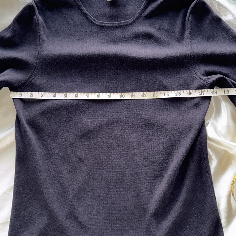 Brooks Brothers Black Silk Blend Crewneck Sweater Timeless Preppy Classic Sz LRG - Picture 5 of 12